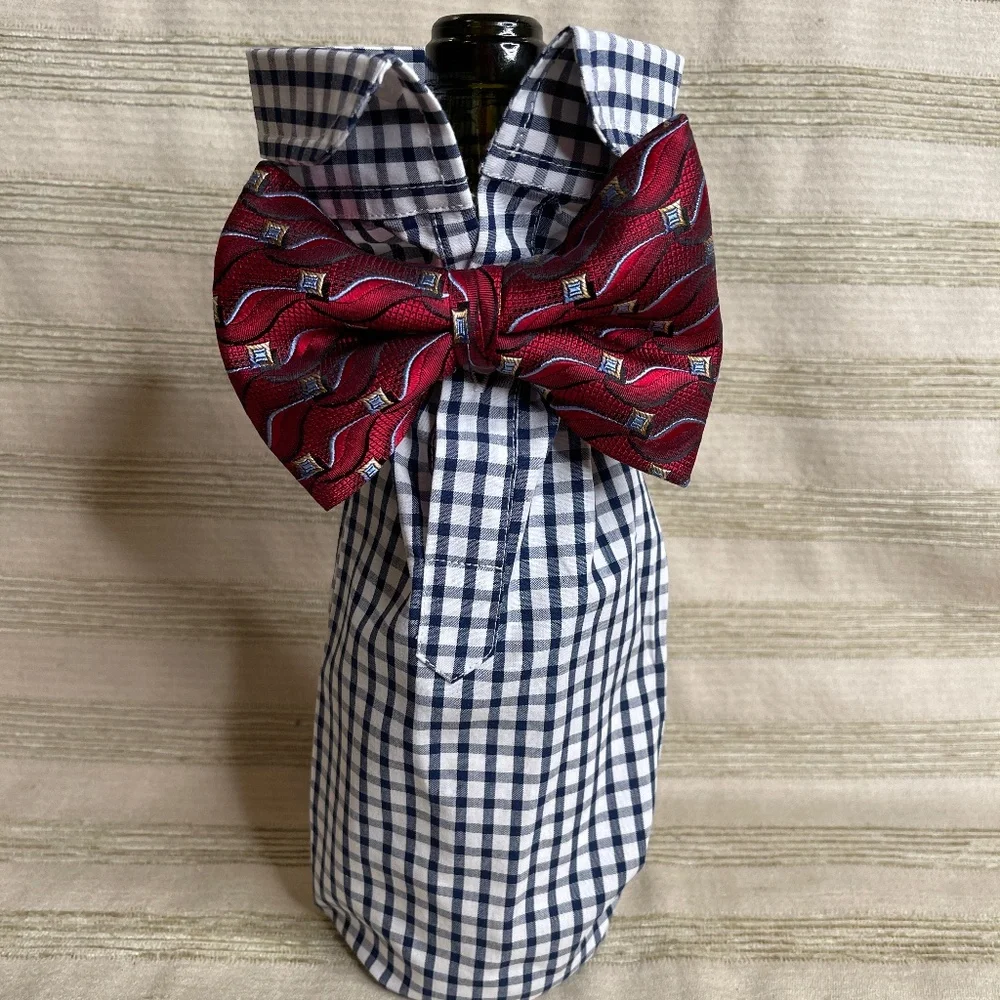 Handcrafted Wine or Liquor Bottle Gift Bag So Fab!!!